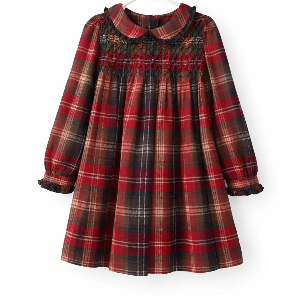 Ralph Lauren Girls Plaid Dress Bundle Size 4T Red Green Tartan Holiday Cotton - Picture 7 of 10